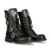 Donna New Rock | Boot Black Planing With Laces M-1473-S1