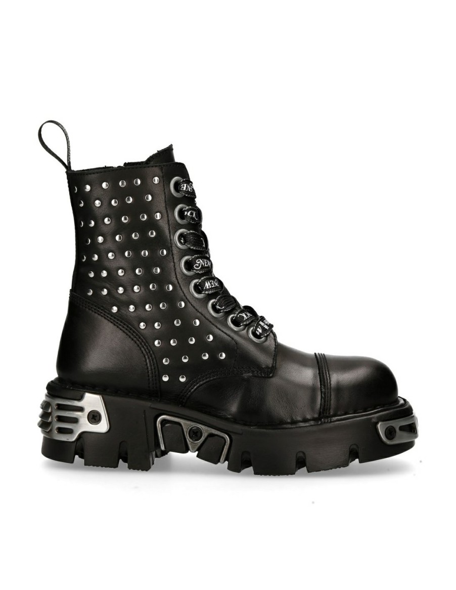 Donna New Rock | Ankle Boot Black Reactor With Laces M-Mili247-C1