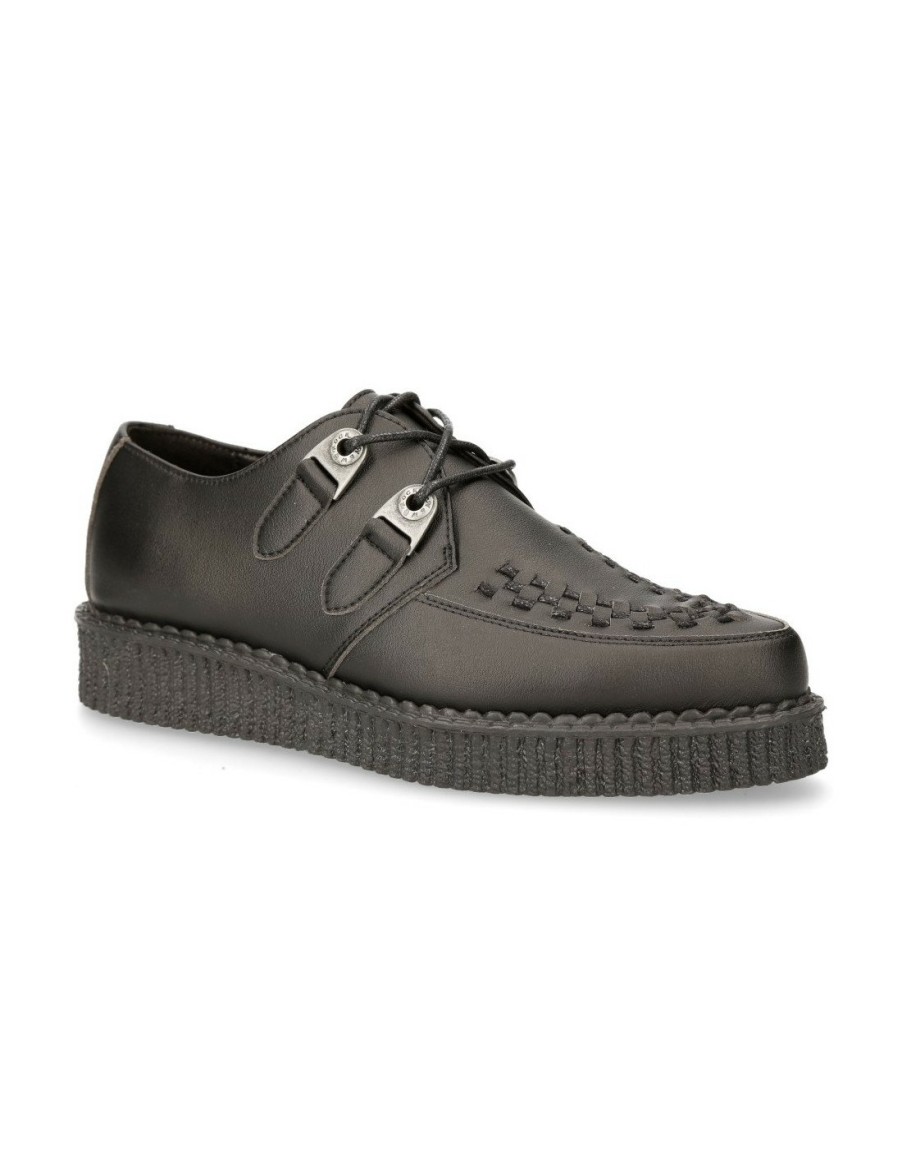 Uomo New Rock | Shoe Black Creeper With Laces M-Creepers002-V5