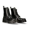 Donna New Rock | Boot Black Tower With Laces M-Wall126N-C1