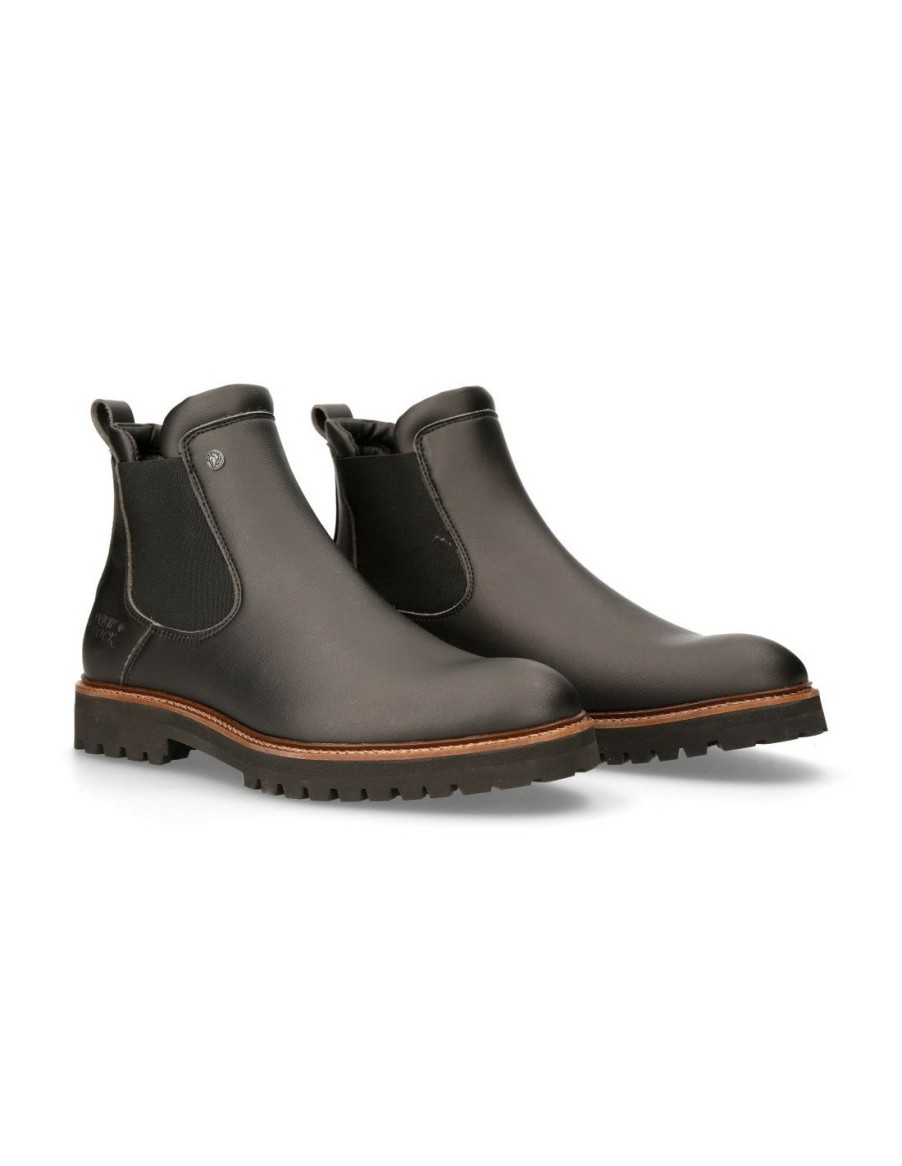 Uomo New Rock | Ankle Boot Black M-Montagna003-V1