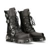 Donna New Rock | Boot Black Reactor With Laces M-373-S7