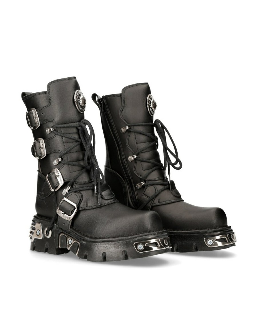 Donna New Rock | Boot Black Reactor With Laces M-373-S7