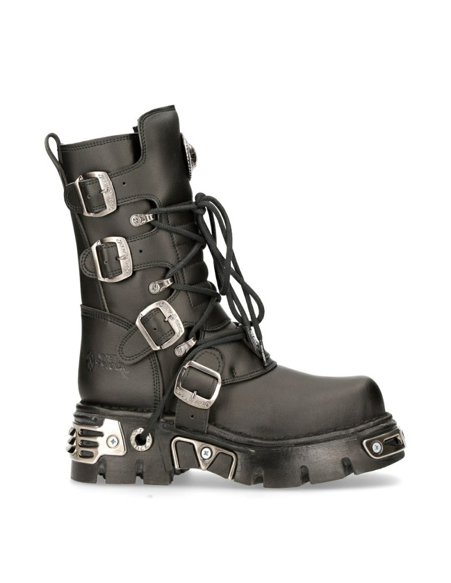 Donna New Rock | Boot Black Reactor With Laces M-373-S7