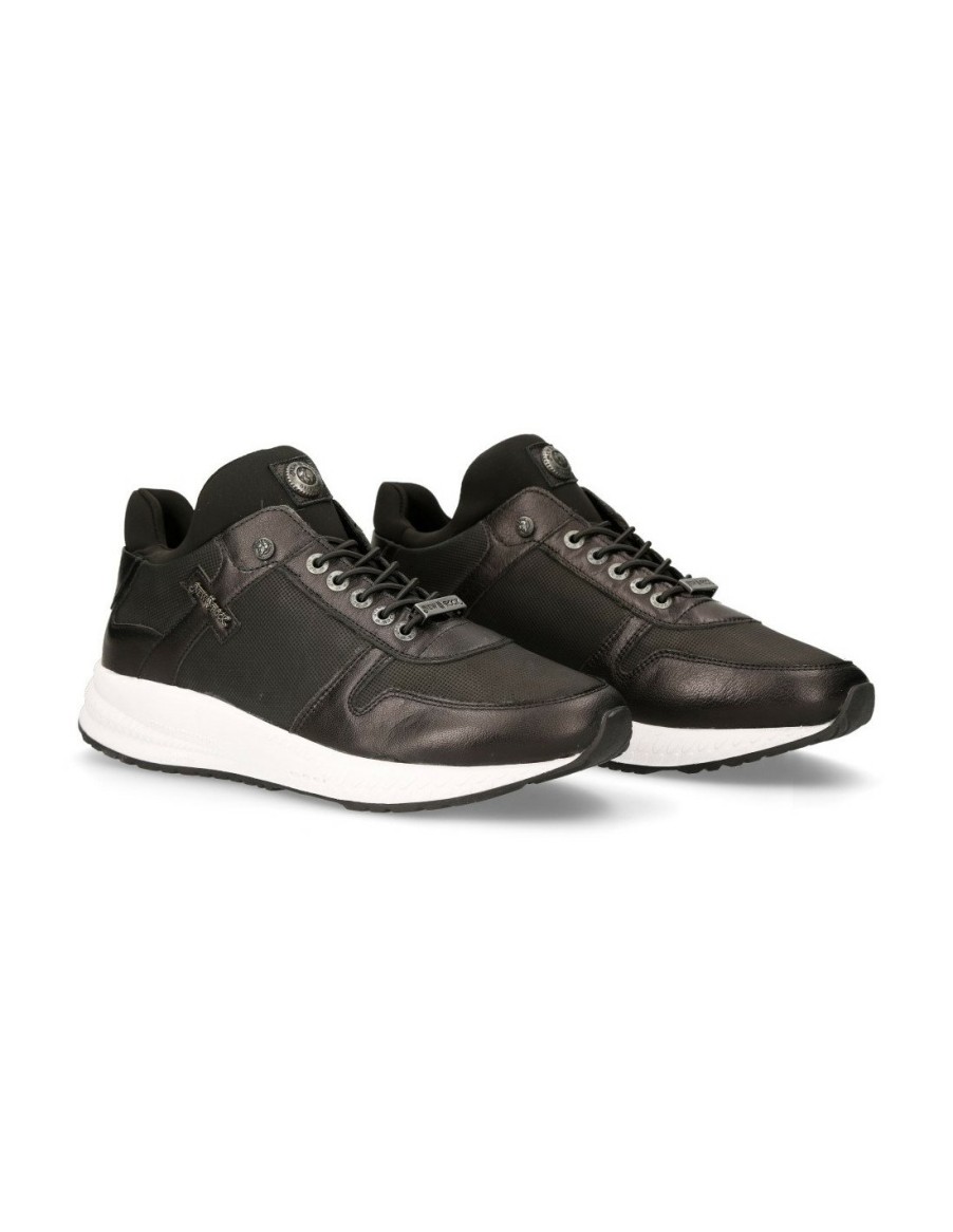 Uomo New Rock | Shoe Black Chrono With Laces M-Chrono002-C15