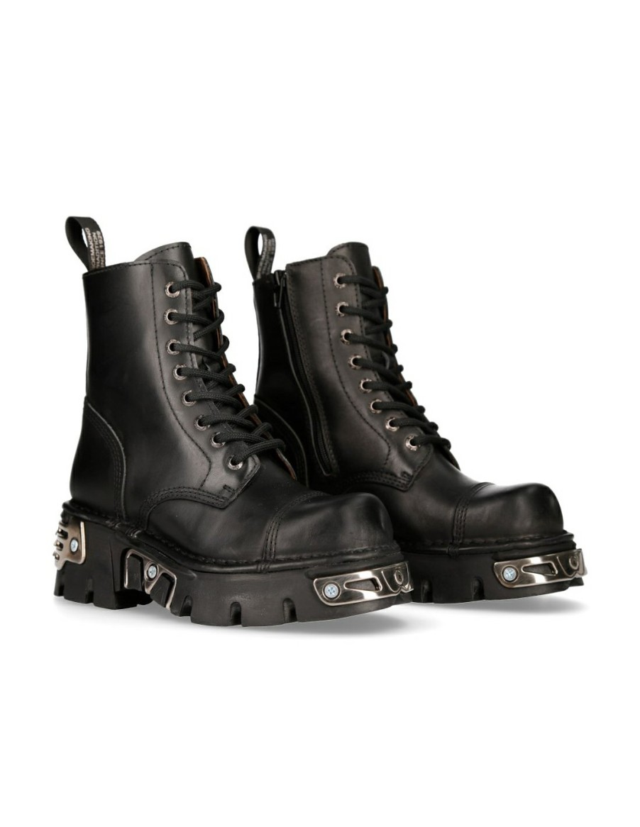 Donna New Rock | Ankle Boot Black Reactor With Laces M-Newmili083-S35