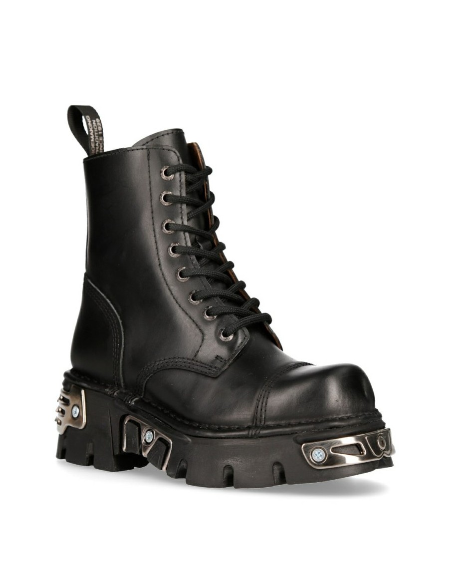 Donna New Rock | Ankle Boot Black Reactor With Laces M-Newmili083-S35