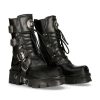 Donna New Rock | Boot Black Reactor With Laces M-373-S29