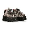 Donna New Rock | Ankle Boot Animal Print Imperfect Tank With Laces M-Met011-C10