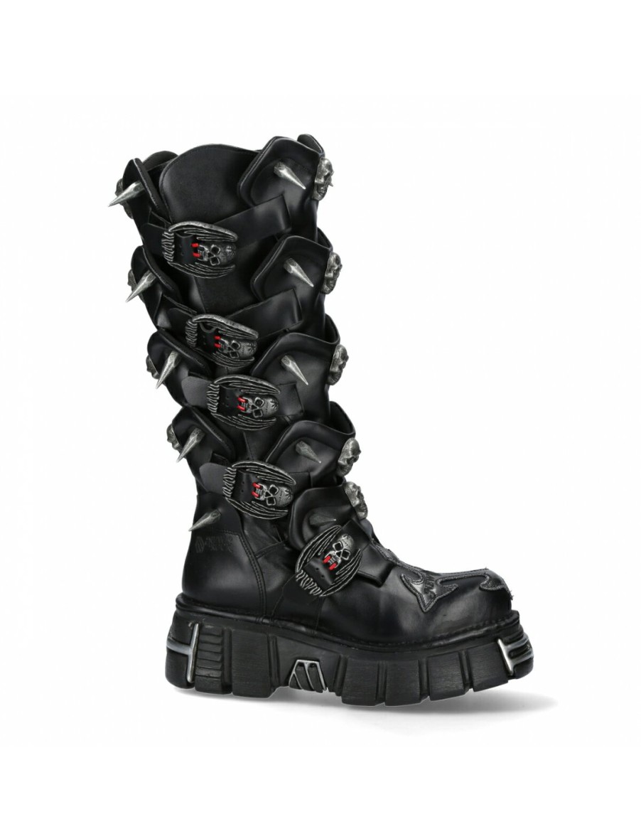 Donna New Rock | High Boot Black Tower M-755-C4