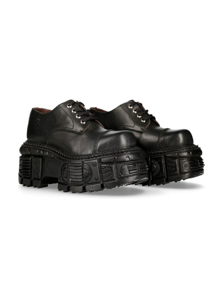 Donna New Rock | Shoe Black Imperfect With Laces M-Tankmili003-S1