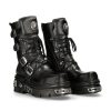 Donna New Rock | Boot Black Reactor With Laces M-373-S4