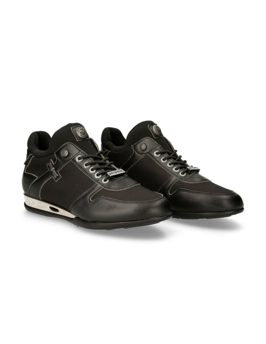 Uomo New Rock | Sneaker Black Hybrid With Laces M-Chrono002-V22