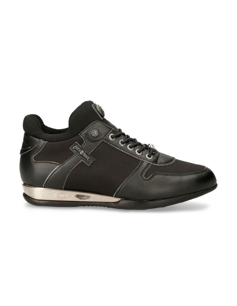 Uomo New Rock | Sneaker Black Hybrid With Laces M-Chrono002-V22