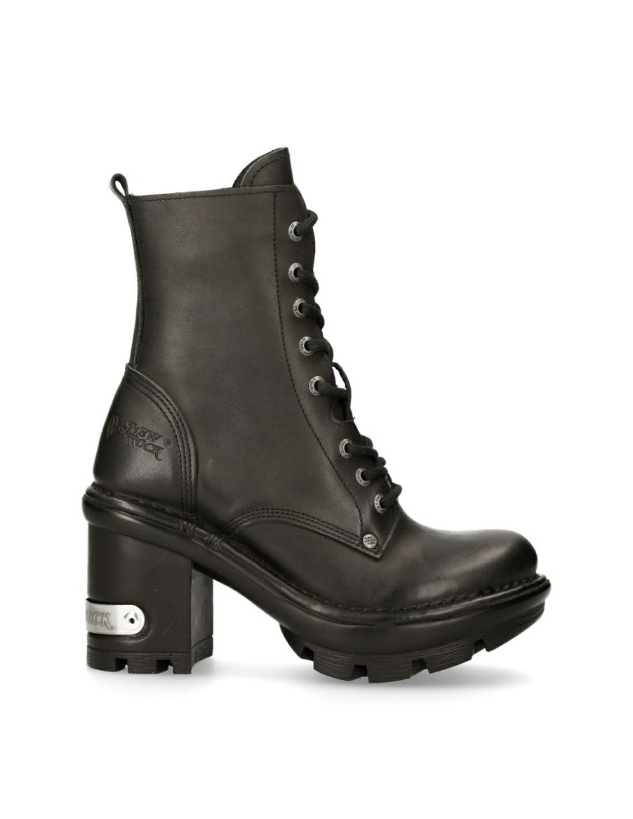 Donna New Rock | Ankle Boot Black Neotyre With Laces M-Neotyre07X-S1