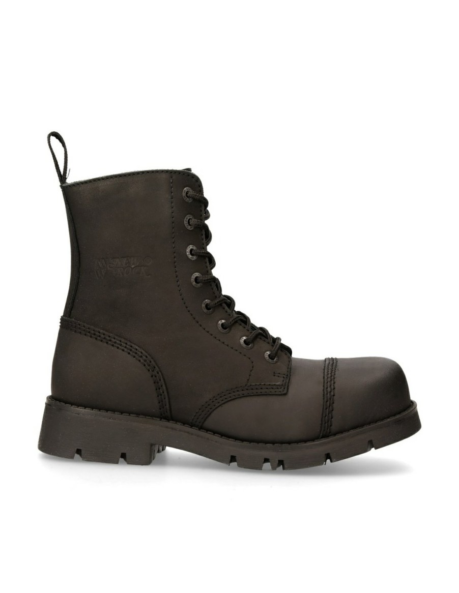 Donna New Rock | Ankle Boot Black Ranger With Laces M-Ranger008Mt-S3