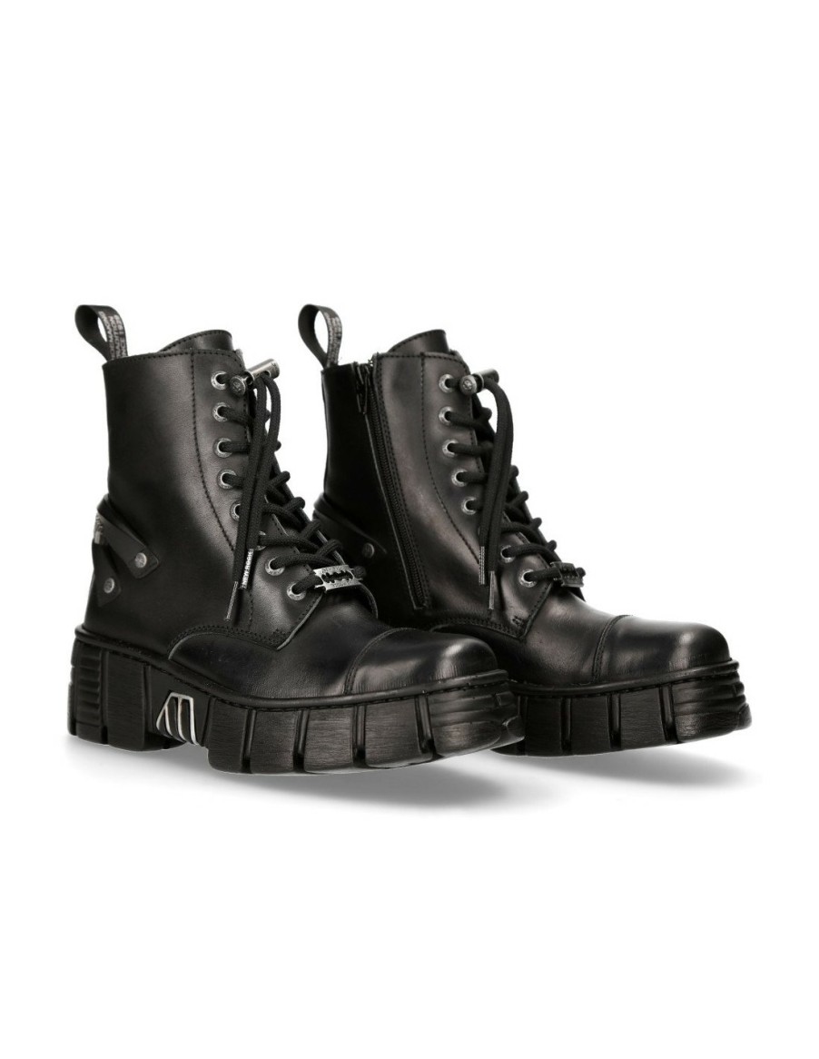 Donna New Rock | Boot Black Tower M-Wall048-C1