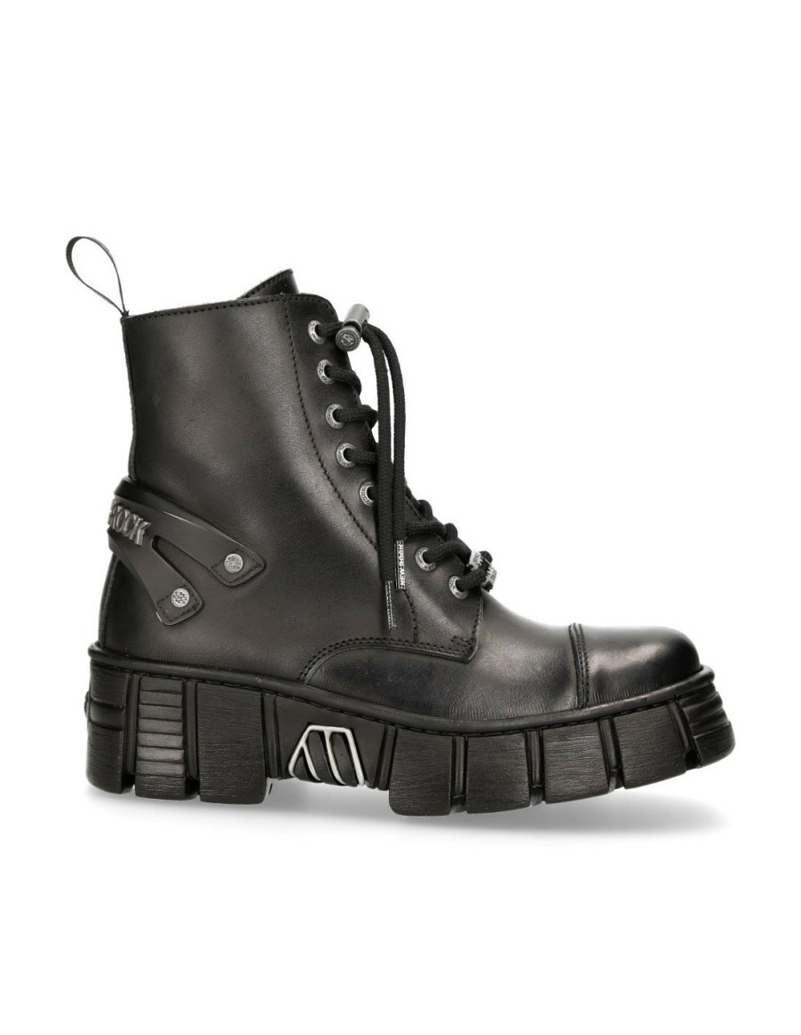 Donna New Rock | Boot Black Tower M-Wall048-C1