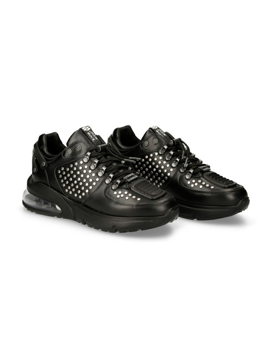 Uomo New Rock | Shoe Black Extralight With Laces M-Chrono009-S1