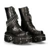 Donna New Rock | Boot Black Imperfect With Laces M-297-C4