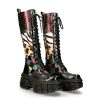 Donna New Rock | M-Wall210-S1 High Boot Tank With Laces