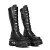 Donna New Rock | High Boot Black Imperfect With Laces M-Tank004-C1